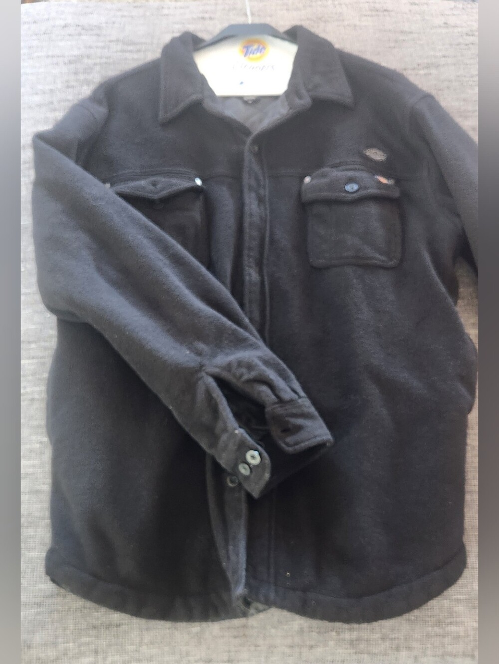 Dickies Black Fleece Shirt Jacket XL